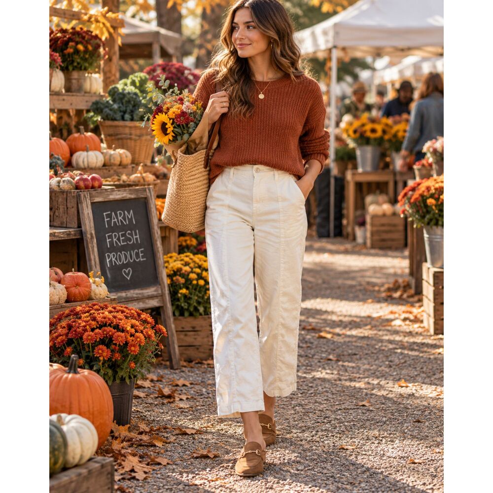 Anthropologie Level 99 White Wide Straight Leg Ankle Pants Front Seams Size 28